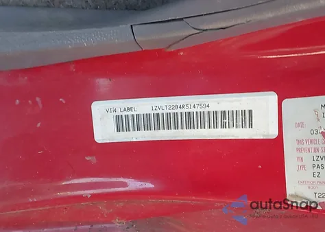 1994 Ford Probe Gt z USA, uszkodzony, nr VIN 1ZVLT22B4R5147594